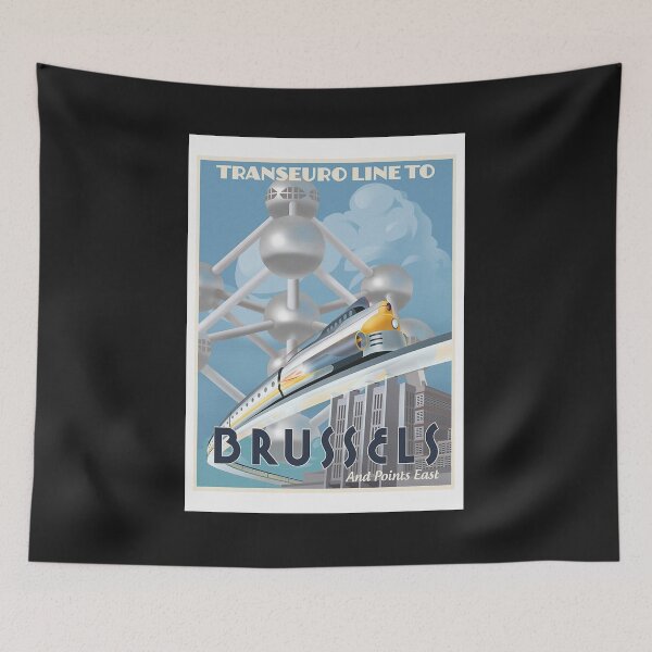 Item preview, Vintage poster Brussels transeuro line designed and sold by MadeByFDC.
