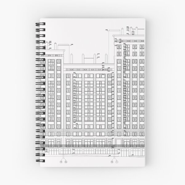 Item preview, Detailed architectural plan of multistory building with underground garage parking. . designed and sold by Familyshmot.