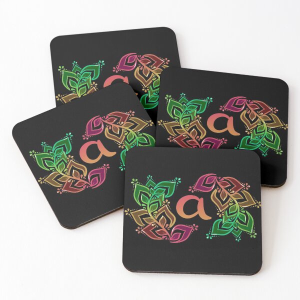 Item preview, Colorful Leaves Letter A designed and sold by avacado-designs.