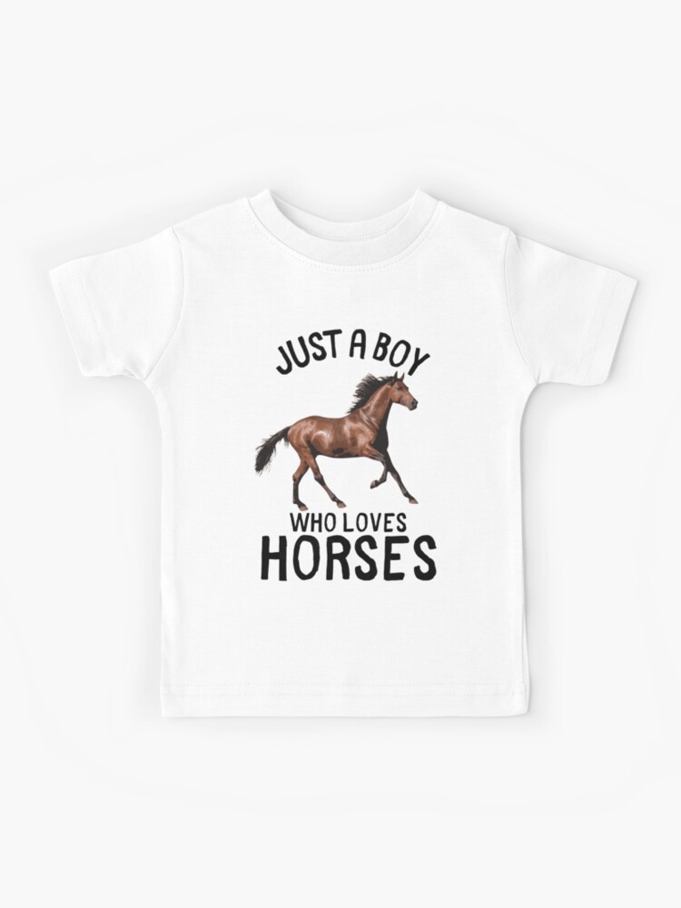 T-shirt enfant for Sale avec l'œuvre « Juste une fille qui aime le cadeau  des chevaux pour les filles » de l'artiste JooArtPrints
