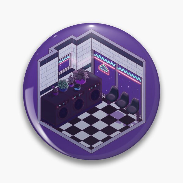 Item preview, Isometric Laundromat at Night designed and sold by Cool Cat With Hat  Art.