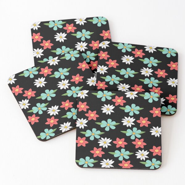 Item preview, Black Background Floral Design designed and sold by VivaGul.