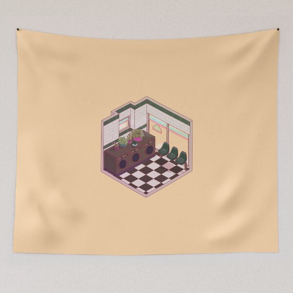 Item preview, Isometric Laundromat at Day designed and sold by Cool Cat With Hat  Art.