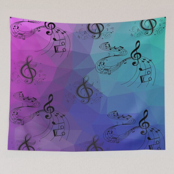 Item preview, Music Note with purple background designed and sold by VivaGul.