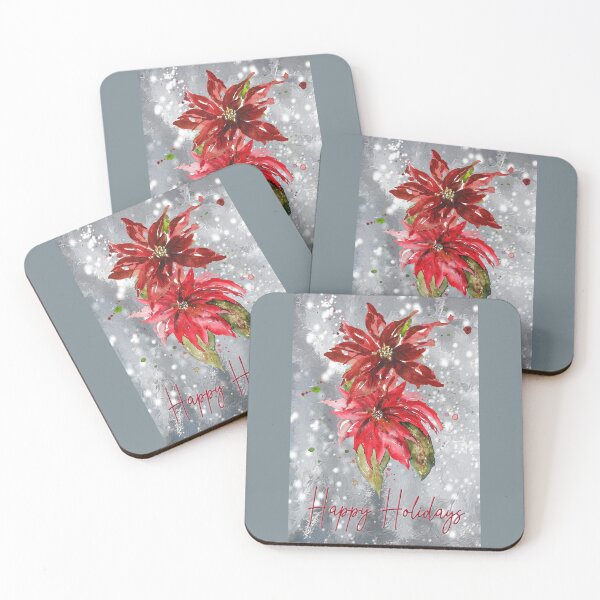 Item preview, Happy Holidays Winter Poinsettia designed and sold by Tonia Henry.