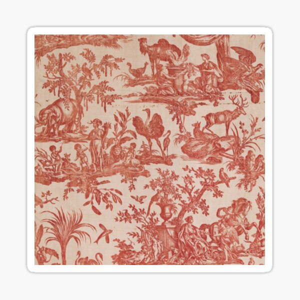 Item preview, Toile de Jouy 18th Century French Print: Four Parts of the World is a Textile Pattern That Shows the World According to 1700 France. designed and sold by Zandria Kajewski.