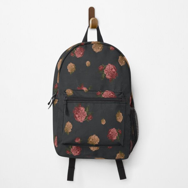 Item preview, Vintage Floral Pattern with Black Background - Grained Texture designed and sold by norandesign.