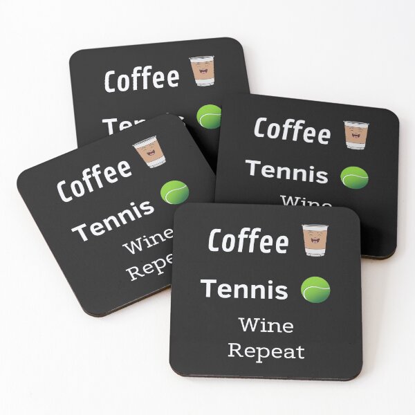 Item preview, coffee tennis wine repeat,gift tennis player Funny Coffee Pickleball  designed and sold by piskwi.