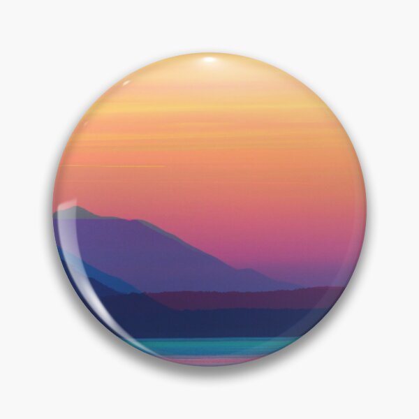 Item preview, Retro, Neon Mountain and Lake View designed and sold by reptarro.