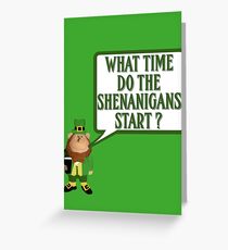 Funny Irish shenanigans Greeting Card
