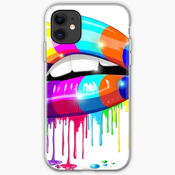 Psychedelic Lips iPhone Soft Case