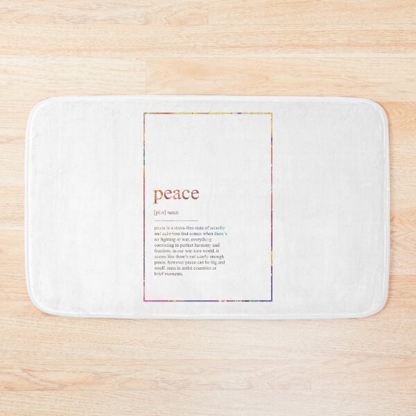 Item preview, PEACE 443 Watercolor Map Yoga Quote Definition Des designed and sold by vividpixelusa.