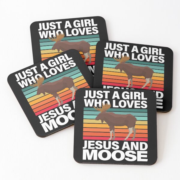 Item preview, Just A Girl Who Loves Jesus And Moose Deer designed and sold by GravitiTees.