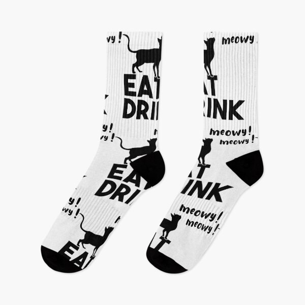 Item preview, Eat Drink and Be Meowy,gift idea,funny tshirt designed and sold by MedBoularouah.