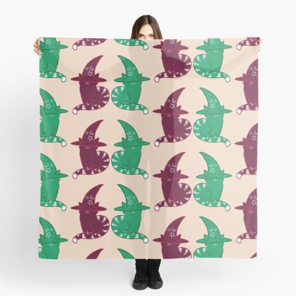 Twin Christmas Witch Kitties Scarf