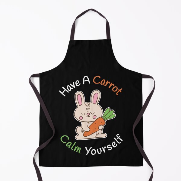 Item preview, Have A Carrot Calm Yourself Funny Cute Rabbit Quote for vegans designed and sold by Scratches Tees.