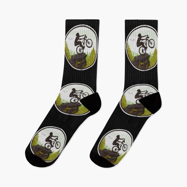 Item preview, Mountain biker wheelie on mountain rock designed and sold by Denis Rösler.