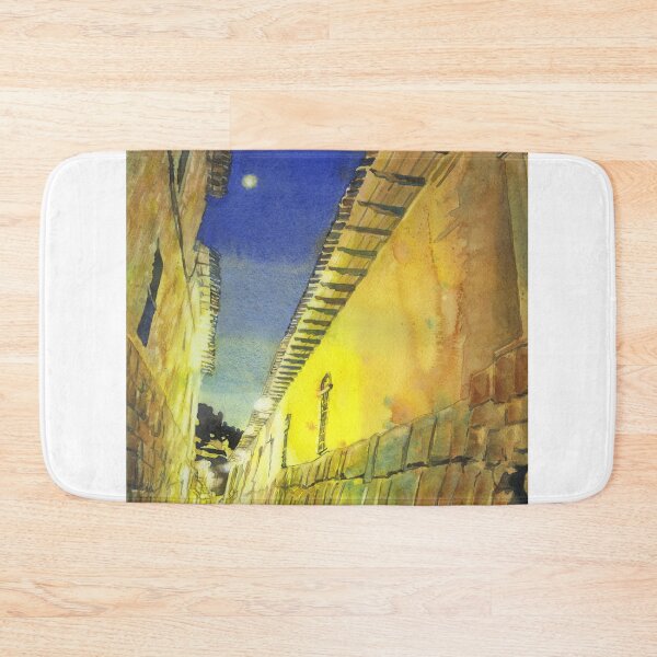 Item preview, Cusco, Peru.  Cusco painting fine art yellow blue Peru designed and sold by rfoxphoto.