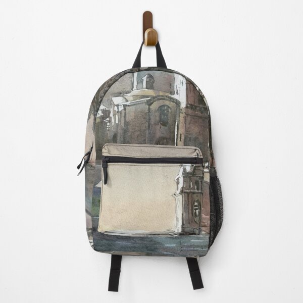 Item preview, Cathedral on Plaza de Armas Incan watercolor painting Peru artwork designed and sold by rfoxphoto.