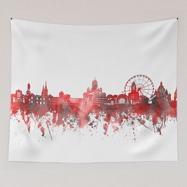 Item preview, helsinki skyline red designed and sold by BekimART2.