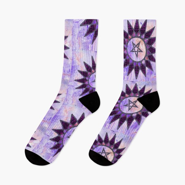 Item preview, Tie Dye Deep Purple Pentagram designed and sold by MagickMama.