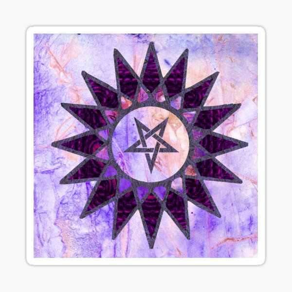 Item preview, Tie Dye Deep Purple Pentagram designed and sold by MagickMama.
