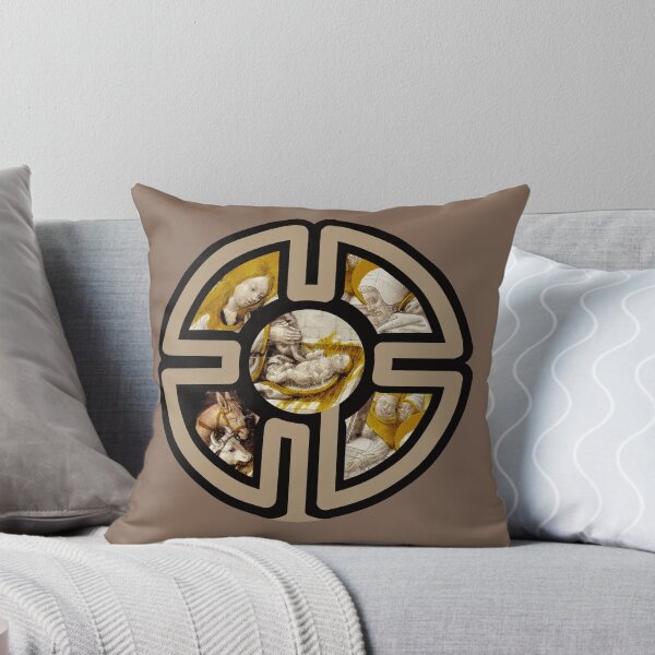 Christmas Nativity (Christmas Religious Art) Throw Pillow