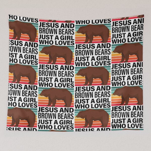 Item preview, Just A Girl Who Loves Jesus And Brown Bears designed and sold by GravitiTees.