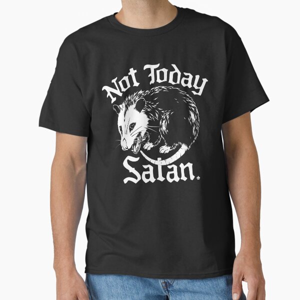 Artikel-Vorschau von Nicht heute, Satan – Lustiges Opossum-Design, lustiges christliches Design, Jesus-Design, designt und verkauft von saucerboss.