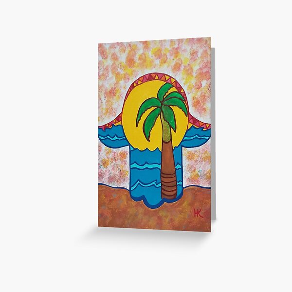 Life's a Beach Hamsa Greeting Card