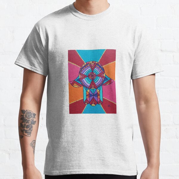 Spirit Wheel Hamsa by Harriette Knight Classic T-Shirt