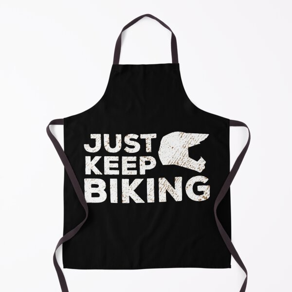 Item preview, Just Keep Biking BMX Dirt Bike Helmet White Text designed and sold by Hayley Adams.
