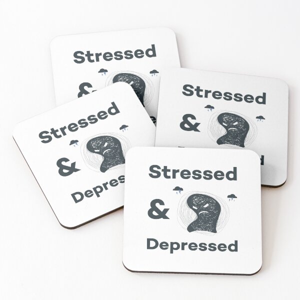 Item preview, Stressed And Depressed Motivation and Inspiration designed and sold by Scratches Tees.