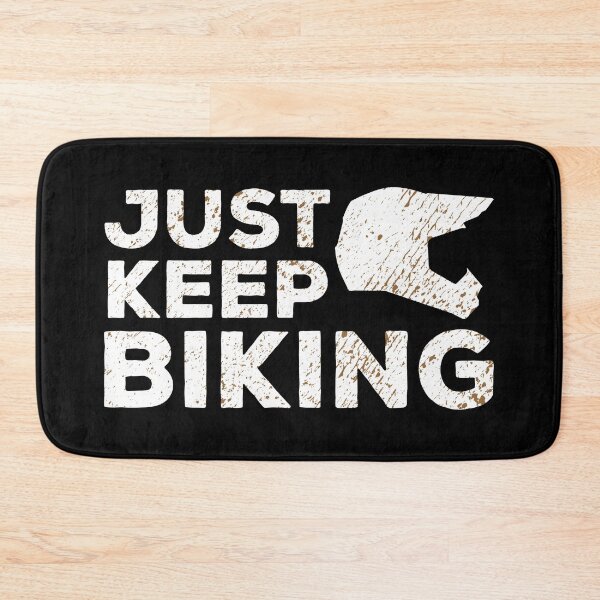 Item preview, Just Keep Biking BMX Dirt Bike Helmet White Text designed and sold by Hayley Adams.