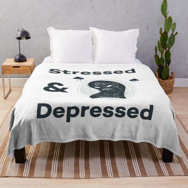 Item preview, Stressed And Depressed Motivation and Inspiration designed and sold by Scratches Tees.