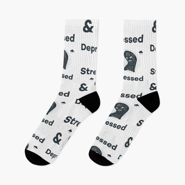 Item preview, Stressed And Depressed Motivation and Inspiration designed and sold by Scratches Tees.