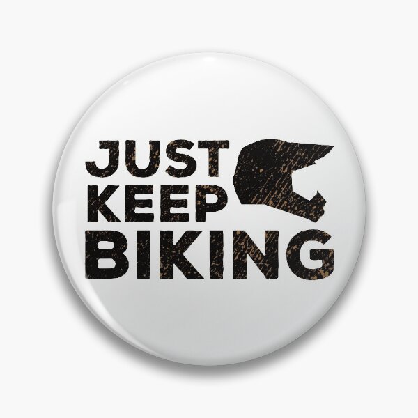 Item preview, Just Keep Biking BMX Dirt Bike Helmet Black Text designed and sold by Hayley Adams.
