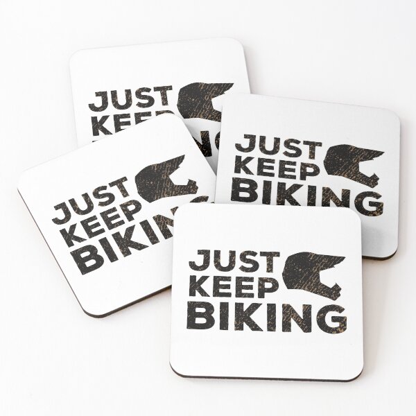 Item preview, Just Keep Biking BMX Dirt Bike Helmet Black Text designed and sold by Hayley Adams.