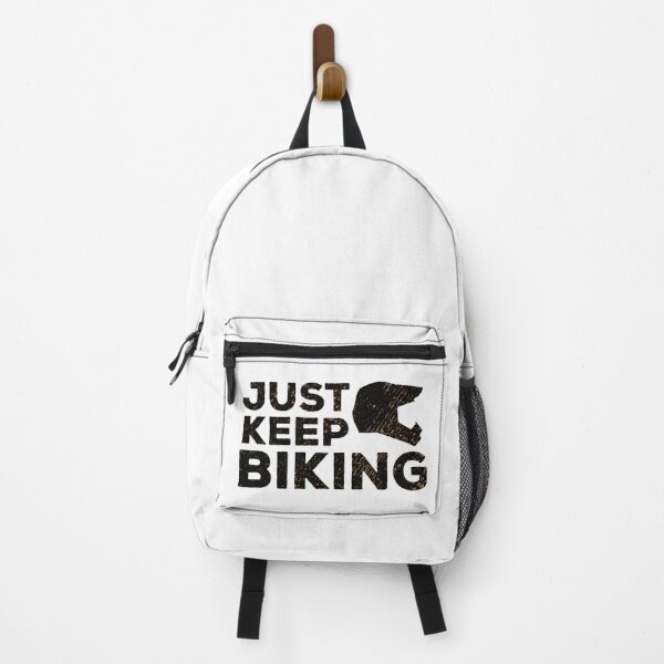 Item preview, Just Keep Biking BMX Dirt Bike Helmet Black Text designed and sold by Hayley Adams.