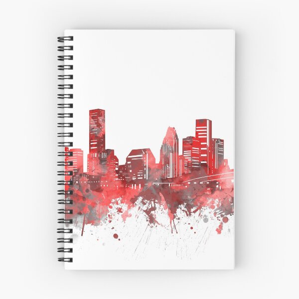 Item preview, houston skyline red designed and sold by BekimART2.