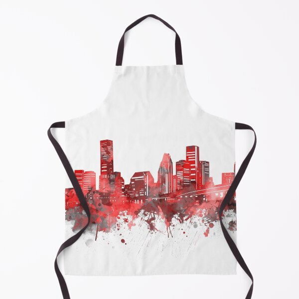 Item preview, houston skyline red designed and sold by BekimART2.