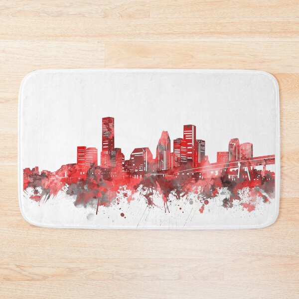 Item preview, houston skyline red designed and sold by BekimART2.