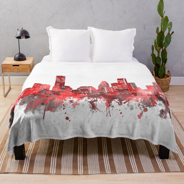 Item preview, houston skyline red designed and sold by BekimART2.