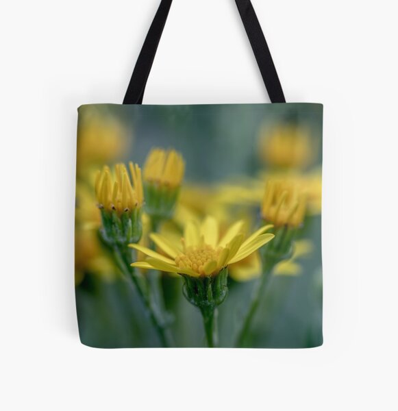 Common ragwort flowers All Over Print Tote Bag