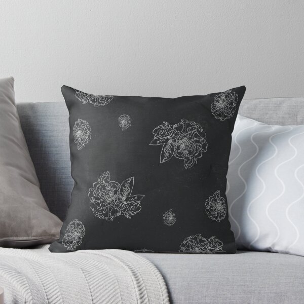 Item preview, Patrón floral blanco y negro de brujería - arte lineal - textura granulada designed and sold by norandesign.