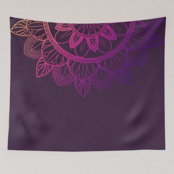 Item preview, Beautiful mandala with bright and warm colors, purple, pink and yellow designed and sold by KarlaHR.