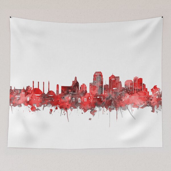 Item preview, kansas city skyline red designed and sold by BekimART2.