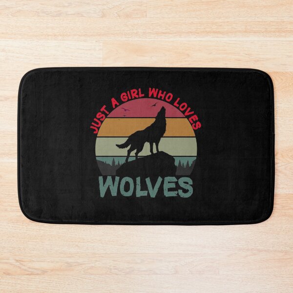 Item preview, Retro vintage Just a girl who loves wolf wolves  designed and sold by thiag-o.