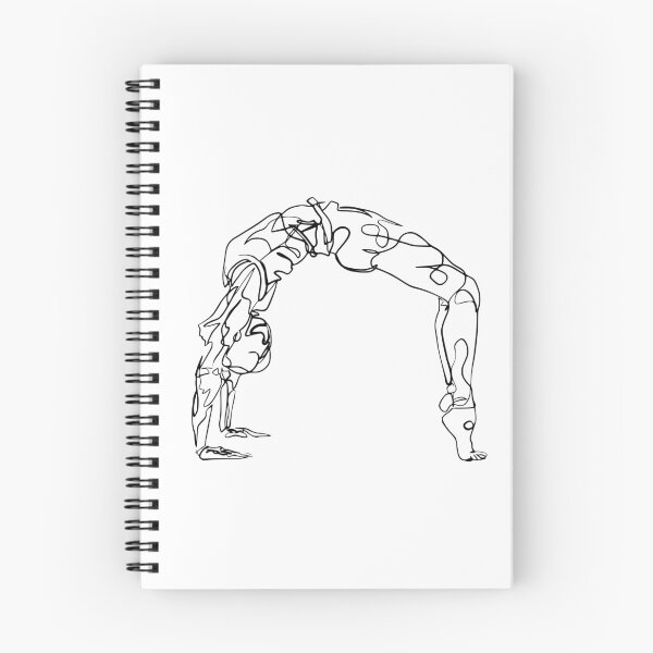 Item preview, Contour Line Yoga-Wheel Pose 1 designed and sold by FranksArtWorld.