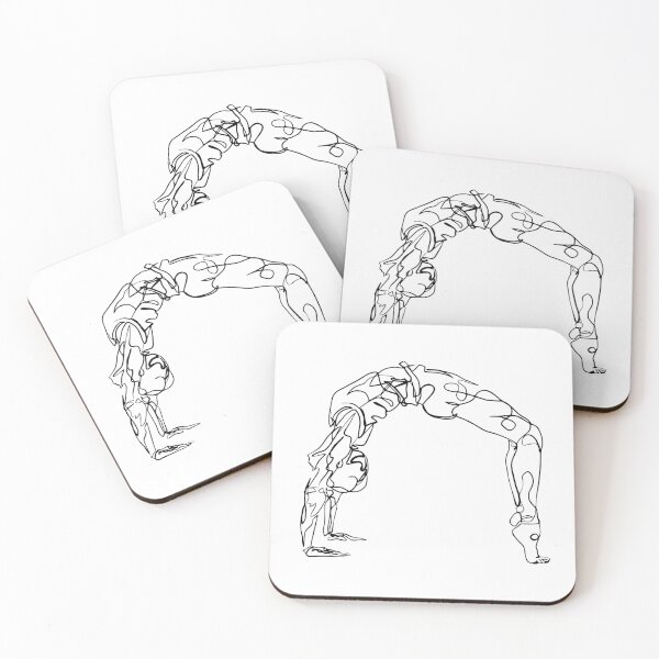 Item preview, Contour Line Yoga-Wheel Pose 1 designed and sold by FranksArtWorld.